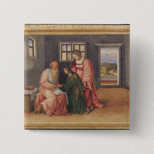 Isaac Blessing Jacob, c.1520 2 Inch Square Button