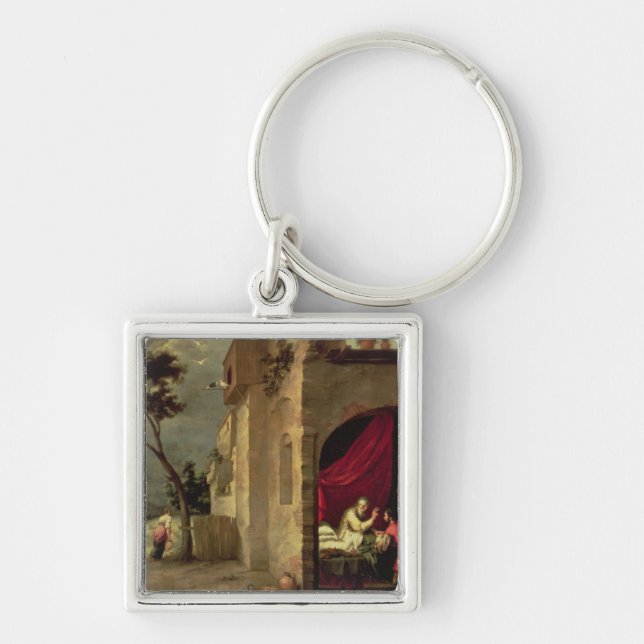 Isaac Blessing Jacob Keychain (Front)