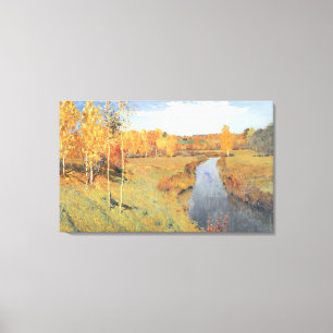Isaac Levitan Golden Autumn Canvas Print