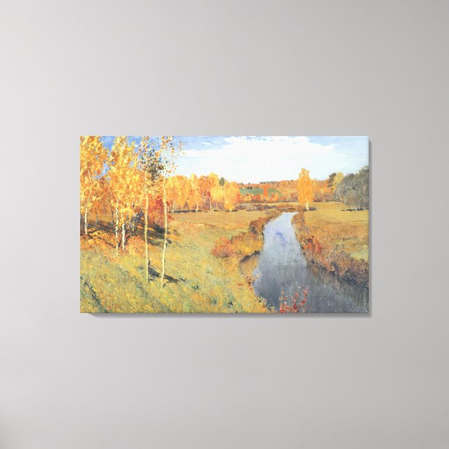 Isaac Levitan Golden Autumn Canvas Print (Front)