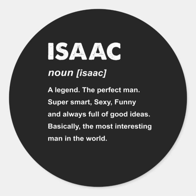 Isaac Name Classic Round Sticker (Front)