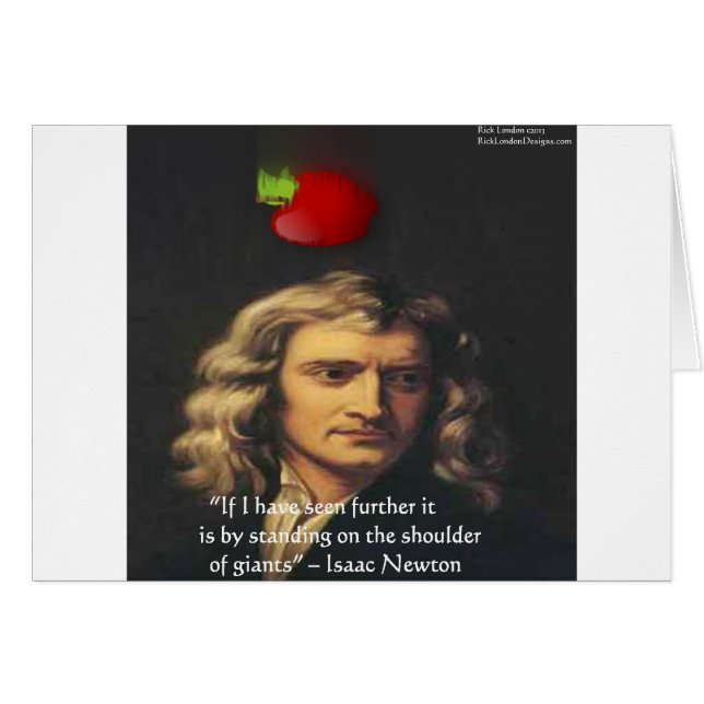 Isaac Newton "Giants Shoulders" Wisdom Gifts & Tee (Front Horizontal)