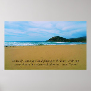 Isaac Newton ISPIRATIONAL QUOTATION Poster