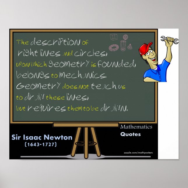 Isaac Newton Mathematics poster (Front)