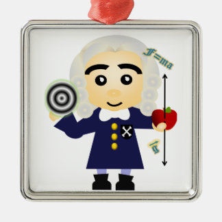 Isaac Newton Metal Ornament