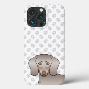 Isabella And Tan Short Hair Dachshund Head & Paws iPhone 13 Pro Case