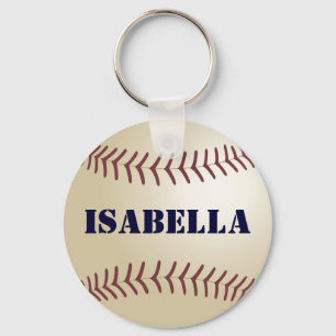 Isabella Baseball Keychain by 369MyName