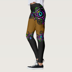 Isabella Brown Illusion Leggings