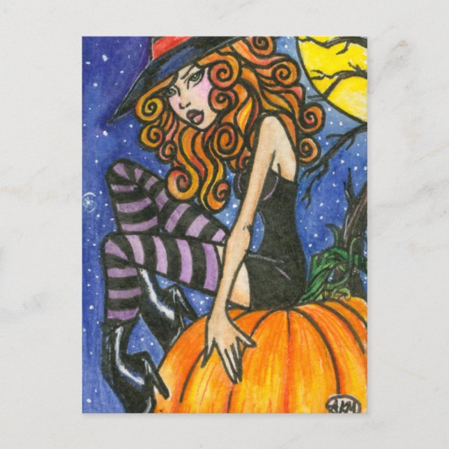 Isabella : Carte postale Halloween Witch par Faery (Devant)