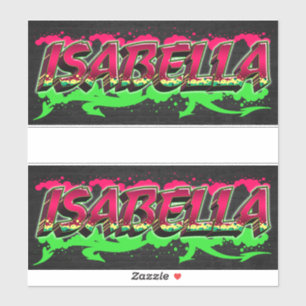 Isabella First Name Graffiti Sticker