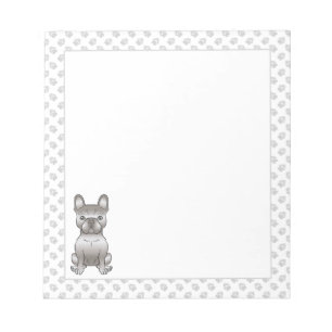 Isabella French Bulldog / Frenchie Cute Dog & Paws Notepad