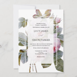 Isabella II, Elegant French Vintage Roses Invitation