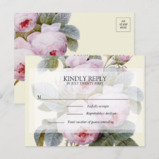 Isabella II Vintage Roses RSVP Postcard
