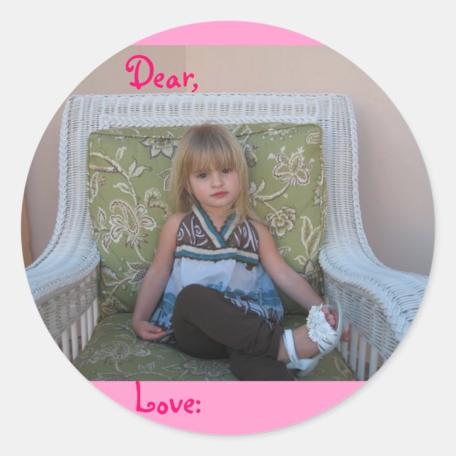 Isabella Lounging Classic Round Sticker (Front)