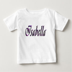 Isabella Name In Purple And Pink, Baby T-Shirt