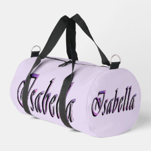 Isabella Name In Purple And Pink, Duffle Bag