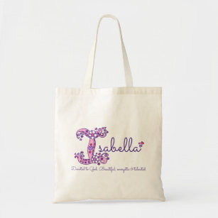 Isabella name meaning personalized library bag