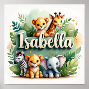 Isabella Safari Nursery Wall Art