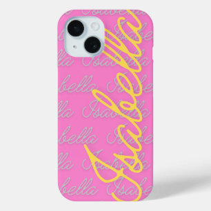 Isabella Signature Name Pattern  iPhone 15 Case
