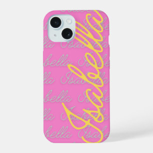 Isabella Signature Name Pattern  iPhone 15 Case