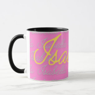 Isabella Signature Name Pattern Mug