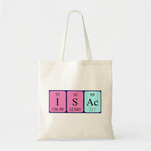 Isac periodic table name tote bag