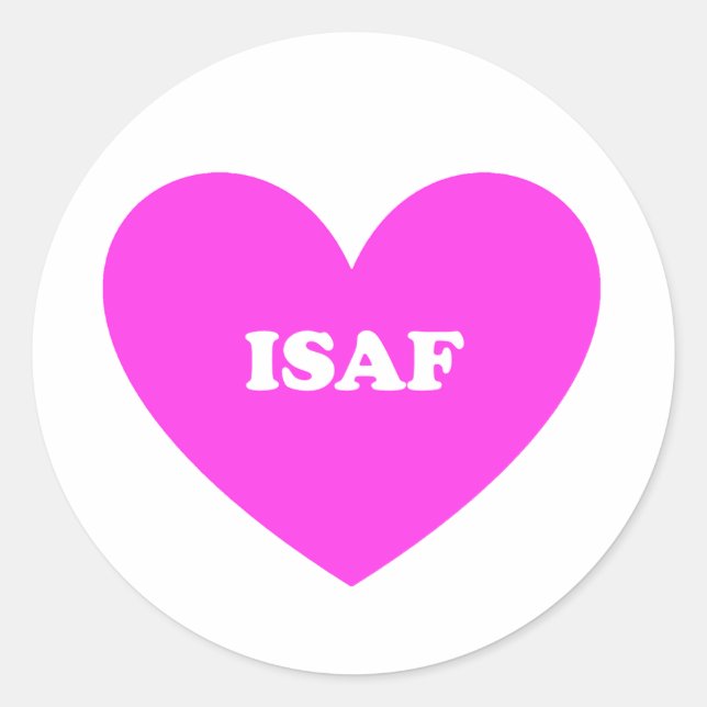 Isaf Classic Round Sticker (Front)