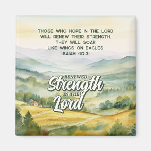 Isaiah40 Bible verse Inspirational Quote Christian Magnet