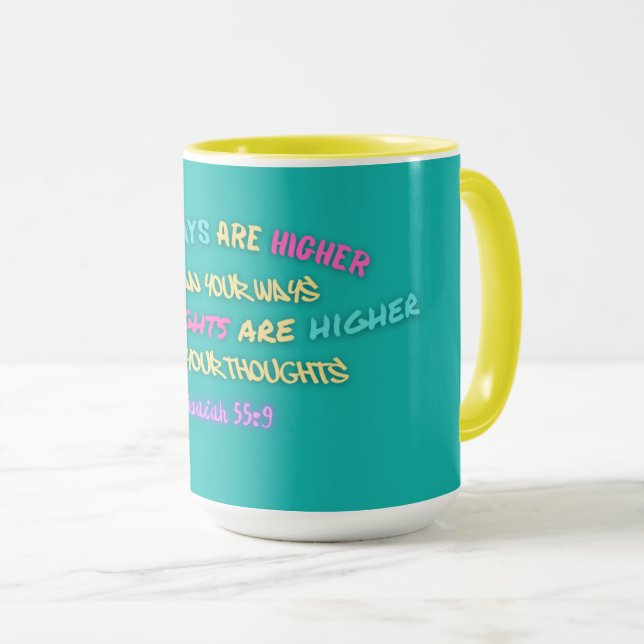 isaiah55:9 mug (Front Right)