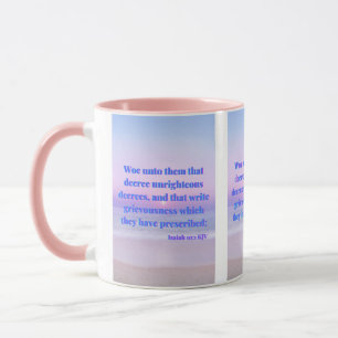 Isaiah 10:1 KJV Bible Verse Pic Two-Tone Mug