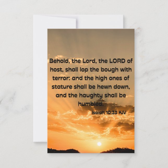 Isaiah 10:33 KJV Bible Verse Pic Flat Greeting Card (Front)