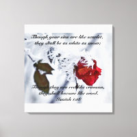 Isaiah 1:18 Bible Verse Wrapped Canvas