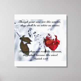 Isaiah 1:18 Bible Verse Wrapped Canvas