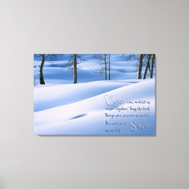 Isaiah 1:18 Inspirational Canvas Print (Front)