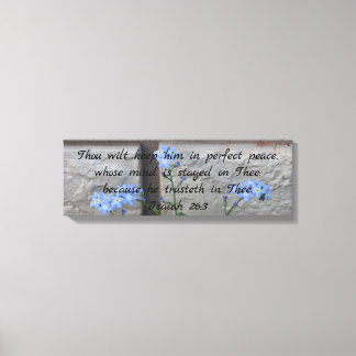 Isaiah 26 forget-me-nots canvas