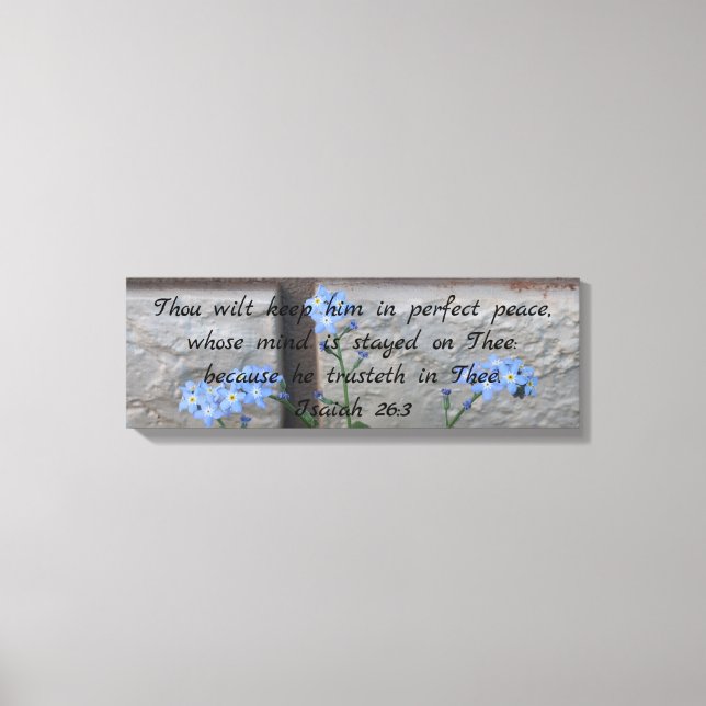 Isaiah 26 forget-me-nots canvas print (Front)