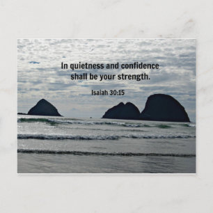 Isaiah 30:15 In quietness and confidence shall be Postcard
