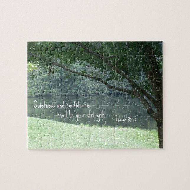Isaiah 30:15 Quietness and confidence shall.... Jigsaw Puzzle (Horizontal)