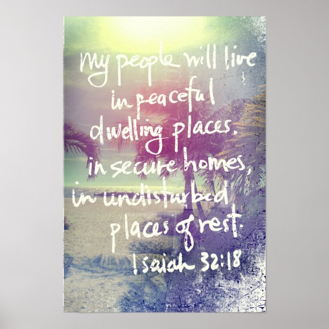 Isaiah 32:18 Poster (Front)