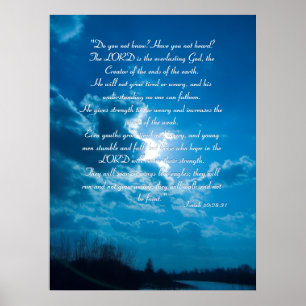 Isaiah 40;28-31 - Inspirational Poster