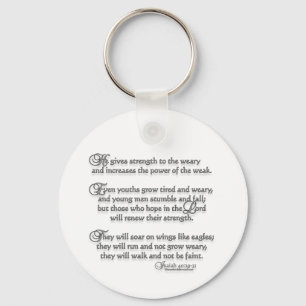 Isaiah 40:29-31 keychain