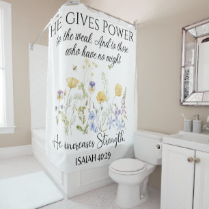 Isaiah 40:29 He gives power Wildflowers Scripture