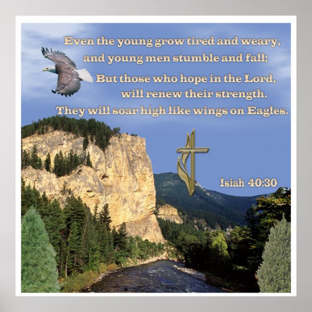 Isaiah 40:30-31 poster (Front)