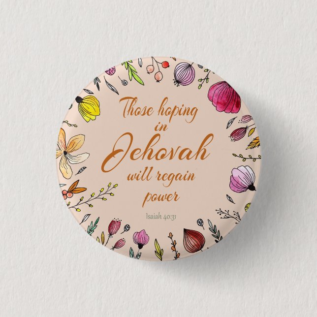 Isaiah 40:31   1 inch round button (Front)