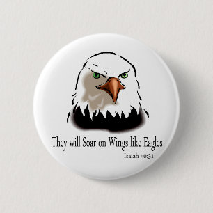 Isaiah 40 31 2 inch round button