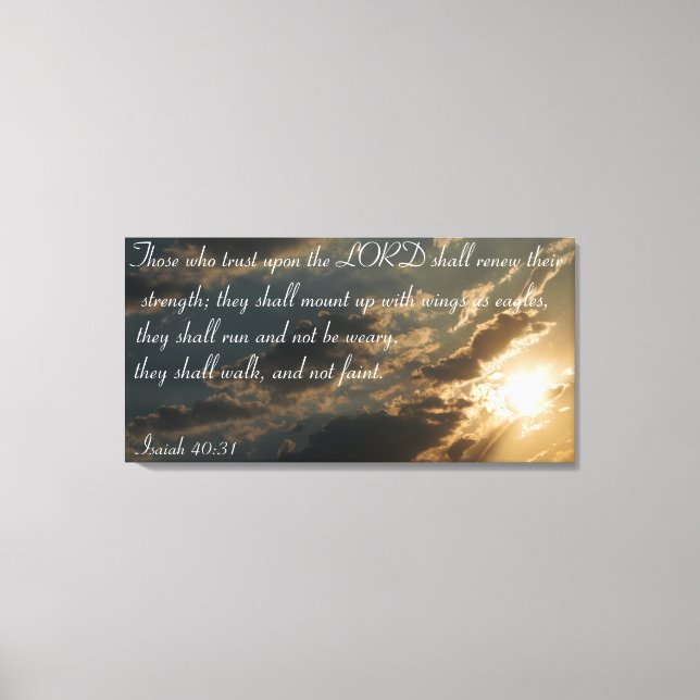 Isaiah 40:31 bible verse canvas print (Front)
