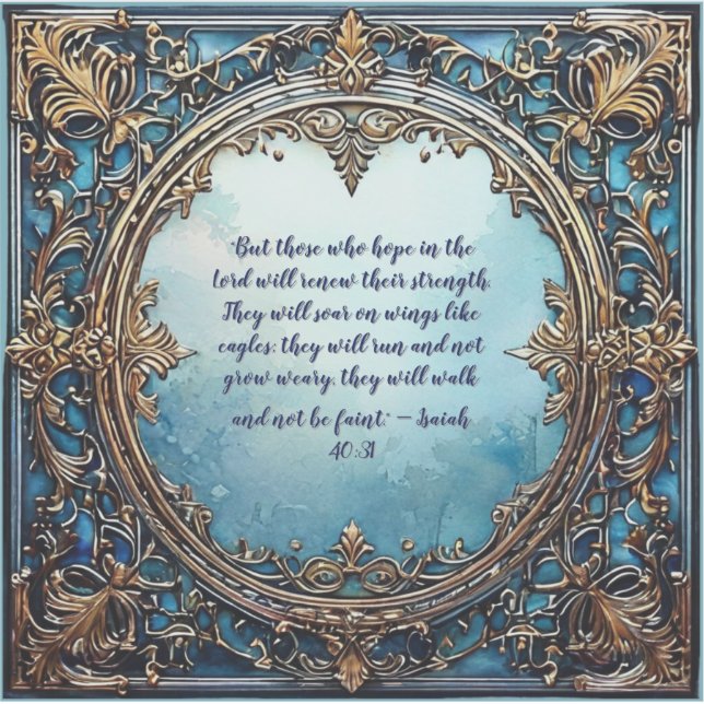 Isaiah 40:31 Bible Verse Custom-Cut Vinyl Sticker (Front)