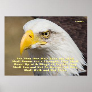 Isaiah 40:31 Bible Verse Mount on Wings Poster