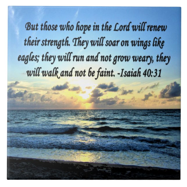 ISAIAH 40:31 BIBLE VERSE TILE (Front)