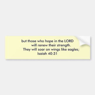 Isaiah 40:31 bumper sticker